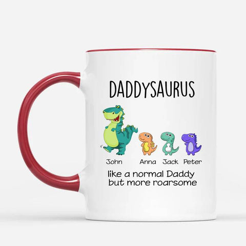 customised fathers day mugs for fathers with dinosaur[product]
