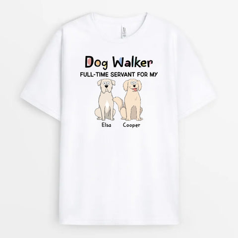 custom fathers day t-shirt for dad from the dogs with funny message and names