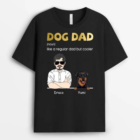 personalised t-shirt as a fathers day gift from the dog with funny message