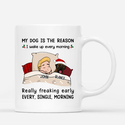 personalised ceramic cups for fathers day from the dog with funny design and message
