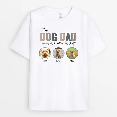 custom fathers day tee as Father's Day dad gifts from the dog with picture[product]