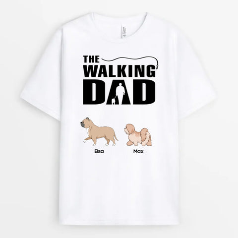 customised fathers day t-shirt for dog dad from the dogs with names, illustration and text[product]