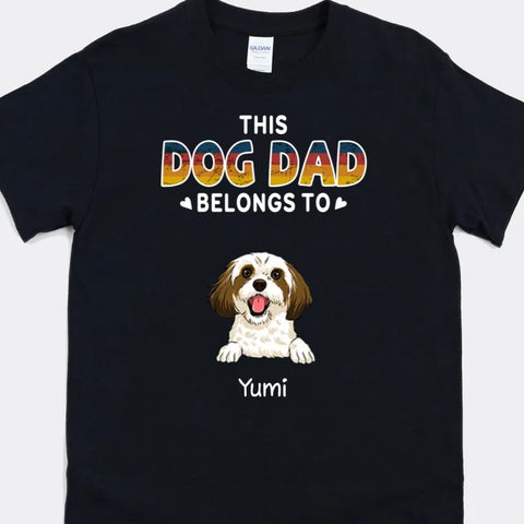 cute t-shirt design for dog dad on fathers day from the dog with cute dog portrait[product]