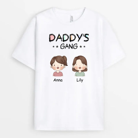 Funny T-Shirts Customised For Dad With Names and Portrait As Father's Day Funny Gift Ideas