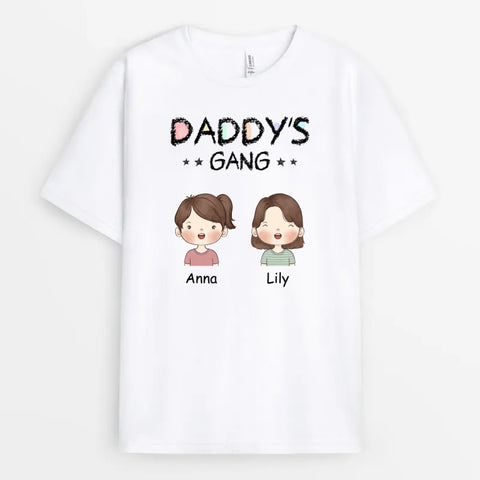 Funny T-Shirts Customised For Dad With Names and Portrait As Father's Day Funny Gift Ideas[product]