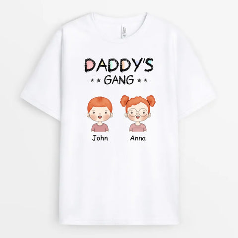 customised t-shirts for dads printed with kids name and funny Fathers Day messages[product]