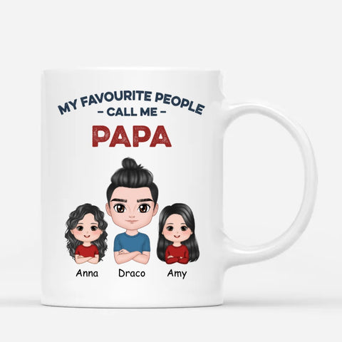 funny personalised fathers day mugs for stepdad with kids name