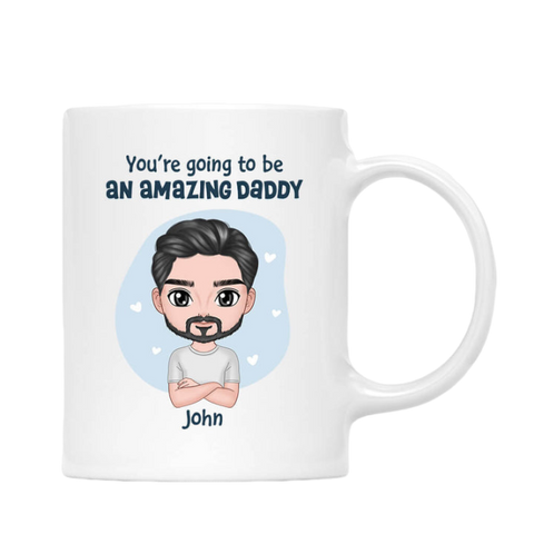 Personalised An Amazing Dad Mug printed with cute cartoon graphics is considered as meaningful and unique Fathers Day gifts for new dads