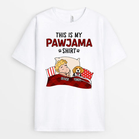 Personalised This Is My Pawjama T-shirt tailored to his interest is a perfect gift for new dads on Father's Day