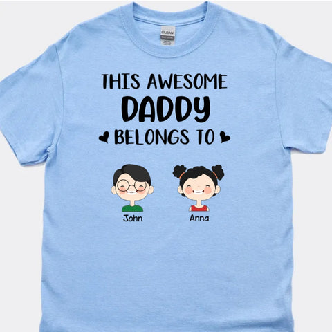 personalised t-shirts customised with names as Fathers Day gifts for step dad[product]