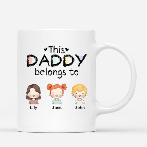 Personalised This Daddy Belongs To Mug as father's day gifts from daughter