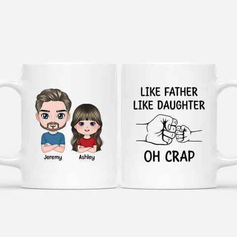 Personalised Like Father Like Daughters... Oh Crap Mug as father's day gifts from daughter