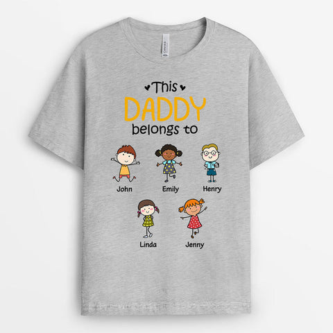 Personalised This Dad Belongs To T-shirt as gift for papa from son