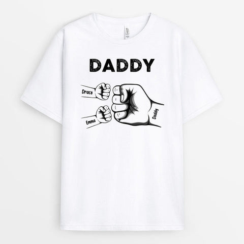 Personalised Dad Kid Fist Bump Shirt as Fathers day gifts from son[product]