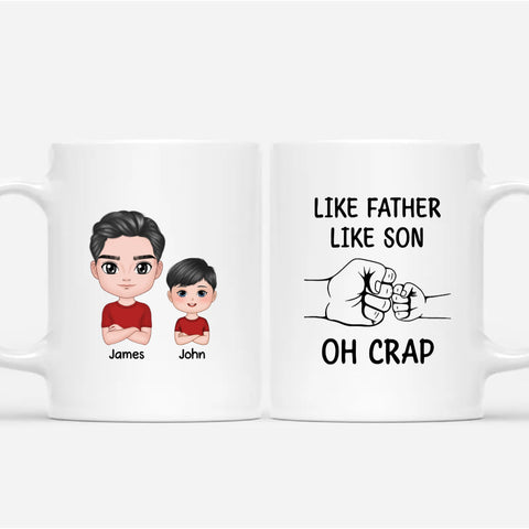 Personalised Like Father Like Son... Oh Crap Mug as gift ideas from son to father