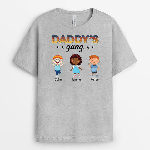 Personalised Daddy's Gang T-Shirt as gift ideas from son to father[product]
