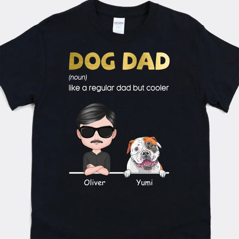 personalised dog t-shirt for fathers day from the dog with dog dad definition[product]