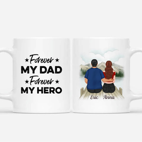 Father's Day Wishes Printed On Customised Mugs With Names And Illustration And Quotes