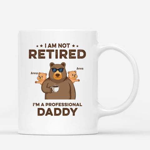 personalised fathers day mugs for dad with cute bear illustration[product]