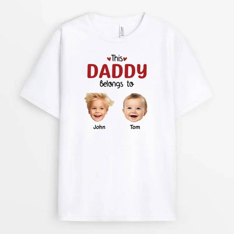 custom fathers day t-shirt with kid's name and photo