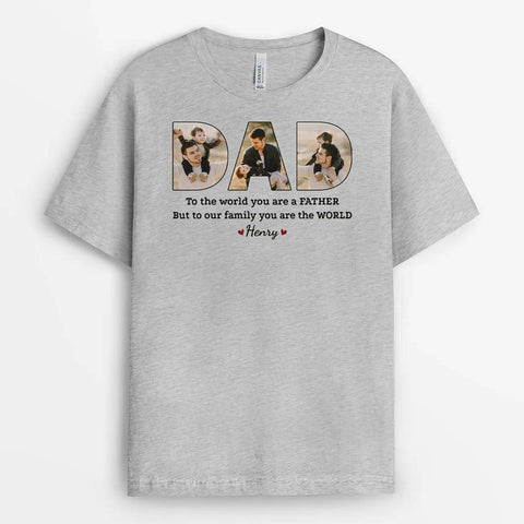 custom fathers day photo tee for dad with pictures