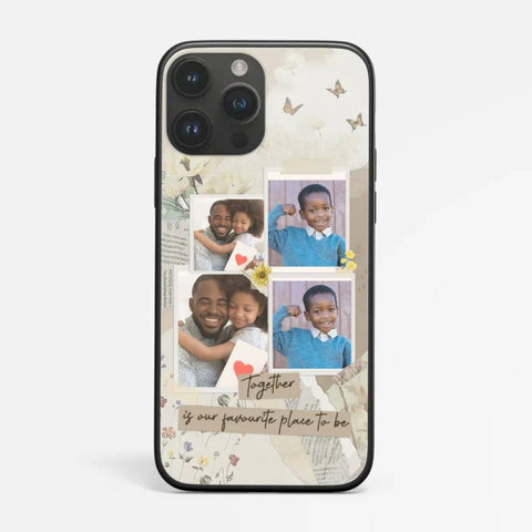 personalised fathers day phone case with unlimited photo and text