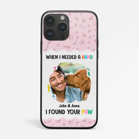 custom fathers day phone case from the dog with photo and names[product]