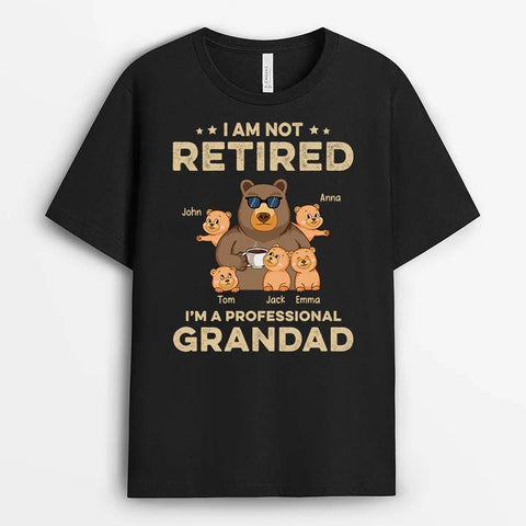custom fathers day shirt for dad with bear