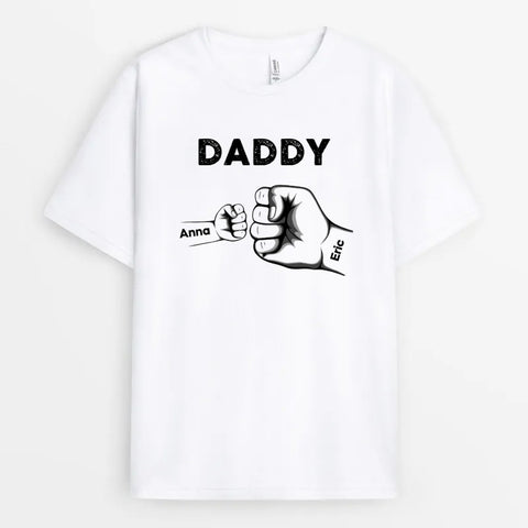 customised father's day t-shirts for new dads with fist bump