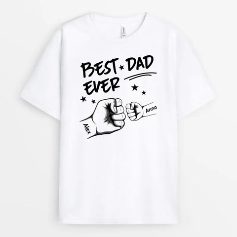 father's day shirts personalised for new dad with names