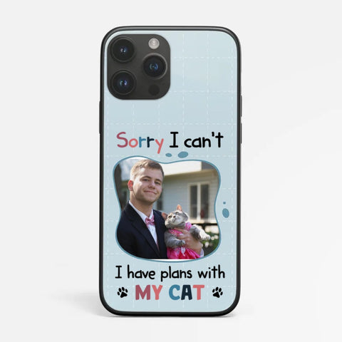personalised cat phone case with photo and names for cat lovers[product]