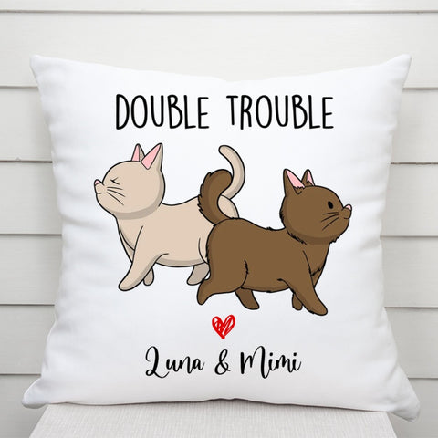 funny cat pillow customised for cat lovers with funny text