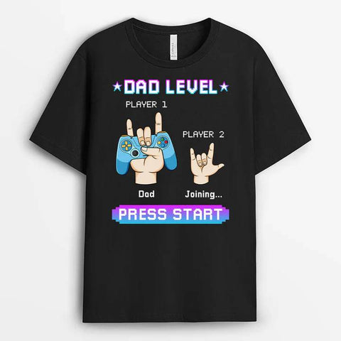 customised fathers day tshirt for new dad with game theme