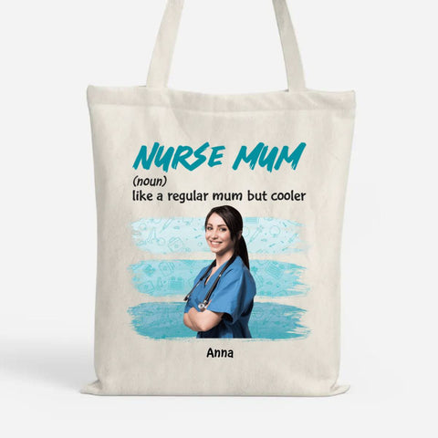 Personalised ‘Nurse Mum’ Tote Bag With Photo and Name[product]