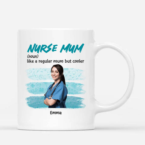 Personalised Nurse Mug For Mum With Name And Photo