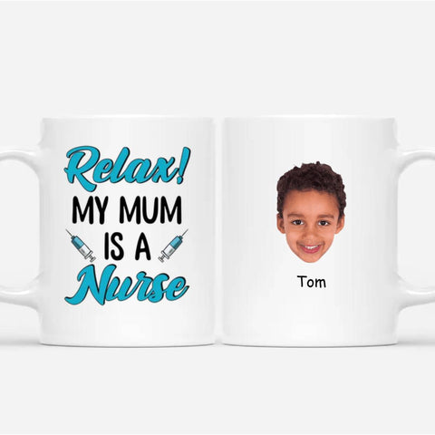 Personalised Mugs For Nurse Mum With Kids Namep[product]