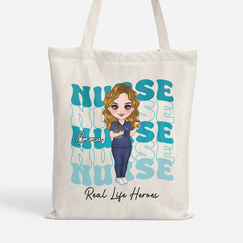 Personalised Real Life Heroes Tote Bags are perfect gifts for a teacher who is leaving, celebrating their invaluable role