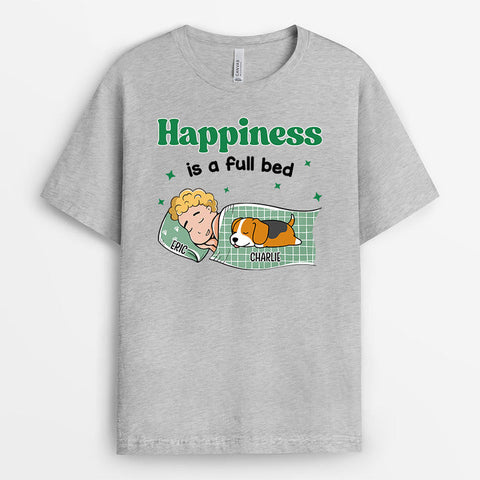 This tee, featuring a witty quote about relaxing bedtime with cats, is best for male dog lovers at work