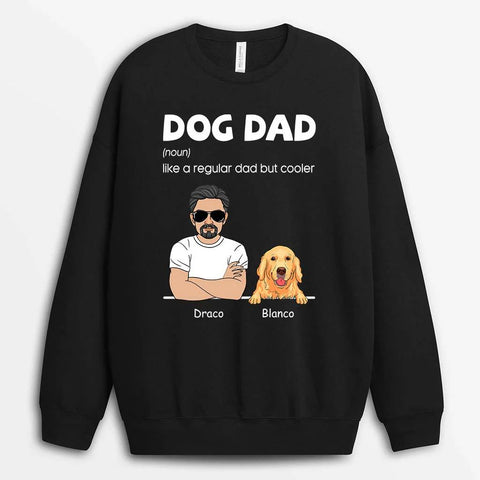 custom tee for dog dad with names and portrait[product]