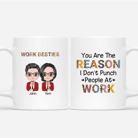 personalises mugs for leaving colleagues with illustration and names[product]