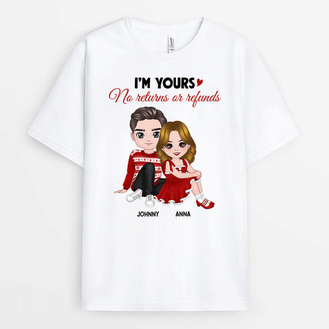 gift ideas for a husband im yours t shirt 