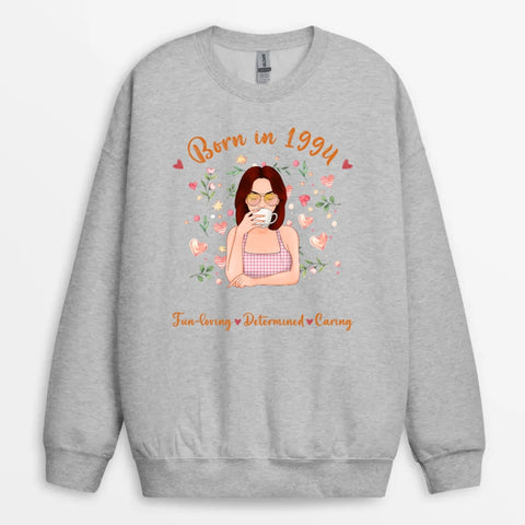 Personalised Born In 1994 Sweatshirt-30th birthday gifts for daughter