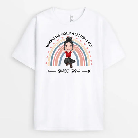 Personalised The World A Better Place Since 1994 T-Shirt-30th birthday present daughter[product]