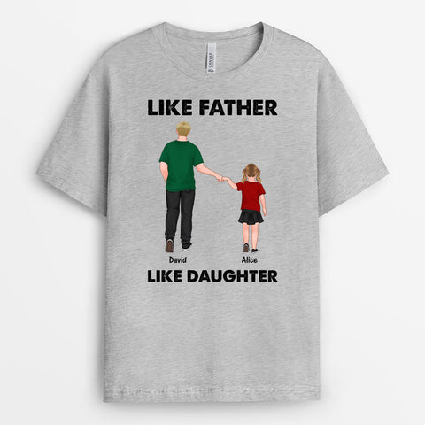 Personalised Like Father Like Daughter Fist Bump T-shirt-gift ideas for daughter's 30th birthday
