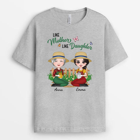 Personalised Like Mother Like Daughter Garden T-Shirt-gifts for 30th birthday for daughter