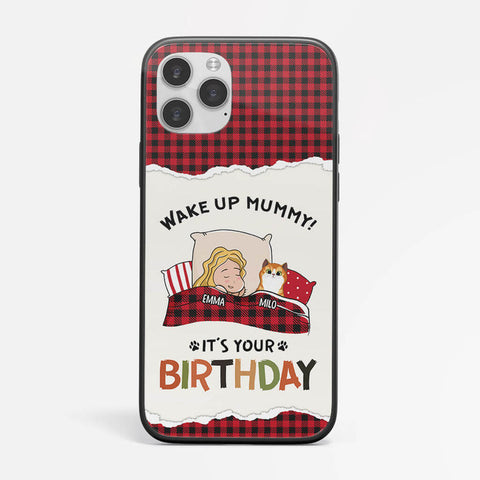 Personalised Wake Up It's Your Birthday Cat Phone Case-gift ideas for daughter's 30th birthday[product]