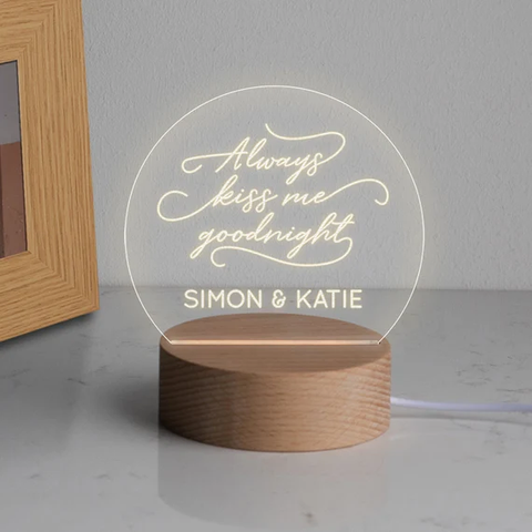 Gift Ideas for Fiancé Female On Engagement - Personalised Light