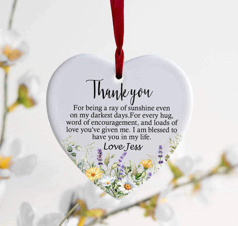 Christmas Gift Ideas for Fiancé Female - Personalised Ornament