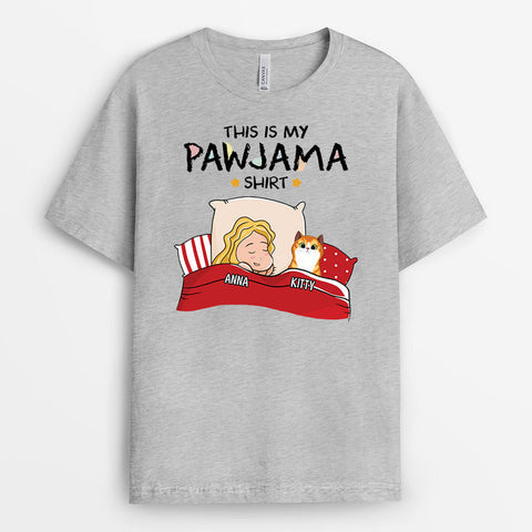 Personalised This Is My Cat Pawjama T-Shirt as graduation gift ideas for friends