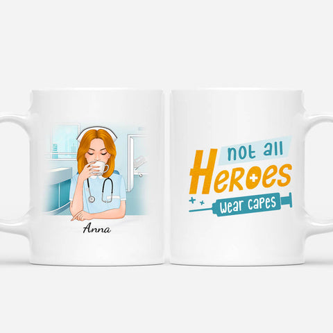 Personalised Not All Heroes Wear Capes Mug as graduation gift ideas for friends